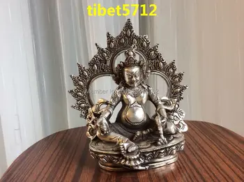 Тибетская буддийская бронзовая статуя Будды КУБЕРА ЭЙНЗИГАРТИГ будды 17 см 1 кг Бронзовая Отделка Исцеляющая статуя Будды