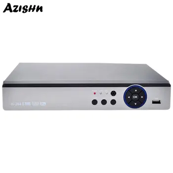 AZISHN 8CH HD AHD/TVI/CVI/CVBS/IP AHD DVR H.264 5В1 Гибридный 8CH/4MP CCTV Цифровой Видеомагнитофон для Системы видеонаблюдения
